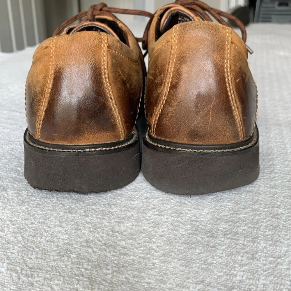 Rockport men’s Oxford lace up loafers waterproof brown leather size 9